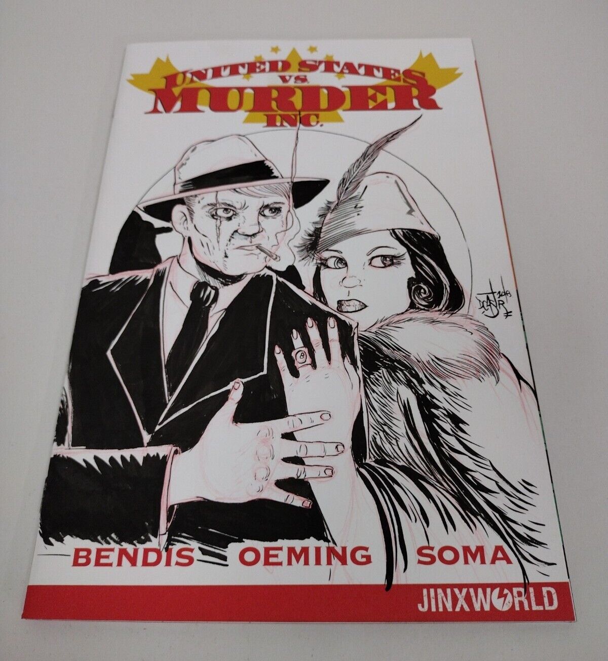 United States vs. Murder Inc. #1 (2018) Blank Sketch Cover W Original Art DCastr