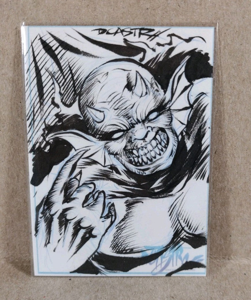 Dave Castr Crusin (2025) OAC Sketch Card W Original DC Comic Etrigan Demon Art