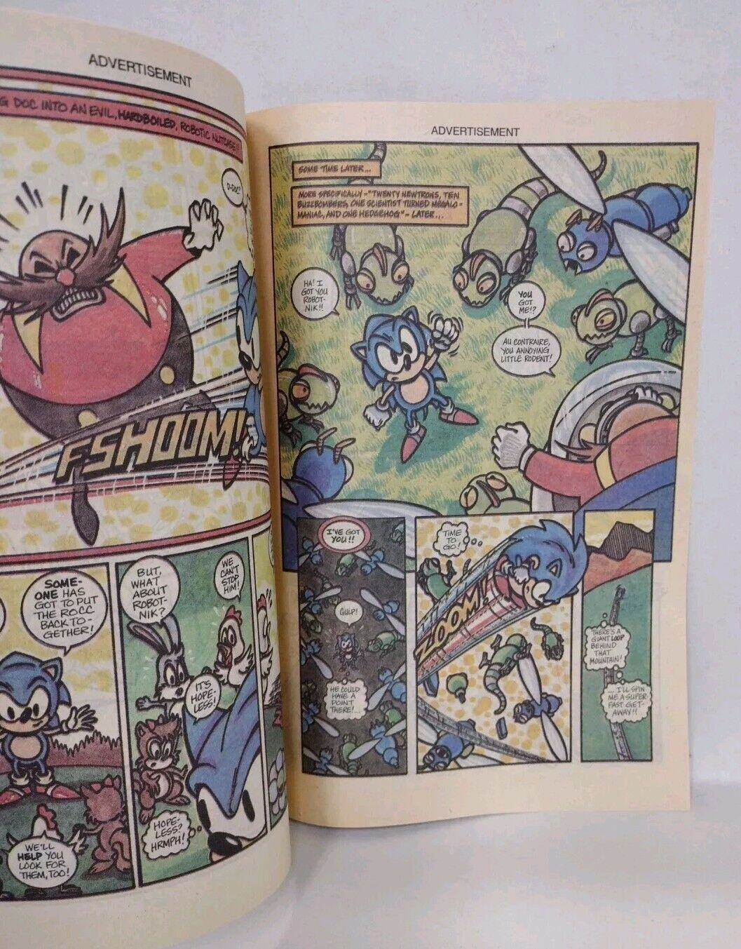 Sonic The Hedgehog #1 (1991) Newsprint Sega Games Insert Comic 1st Appearance 