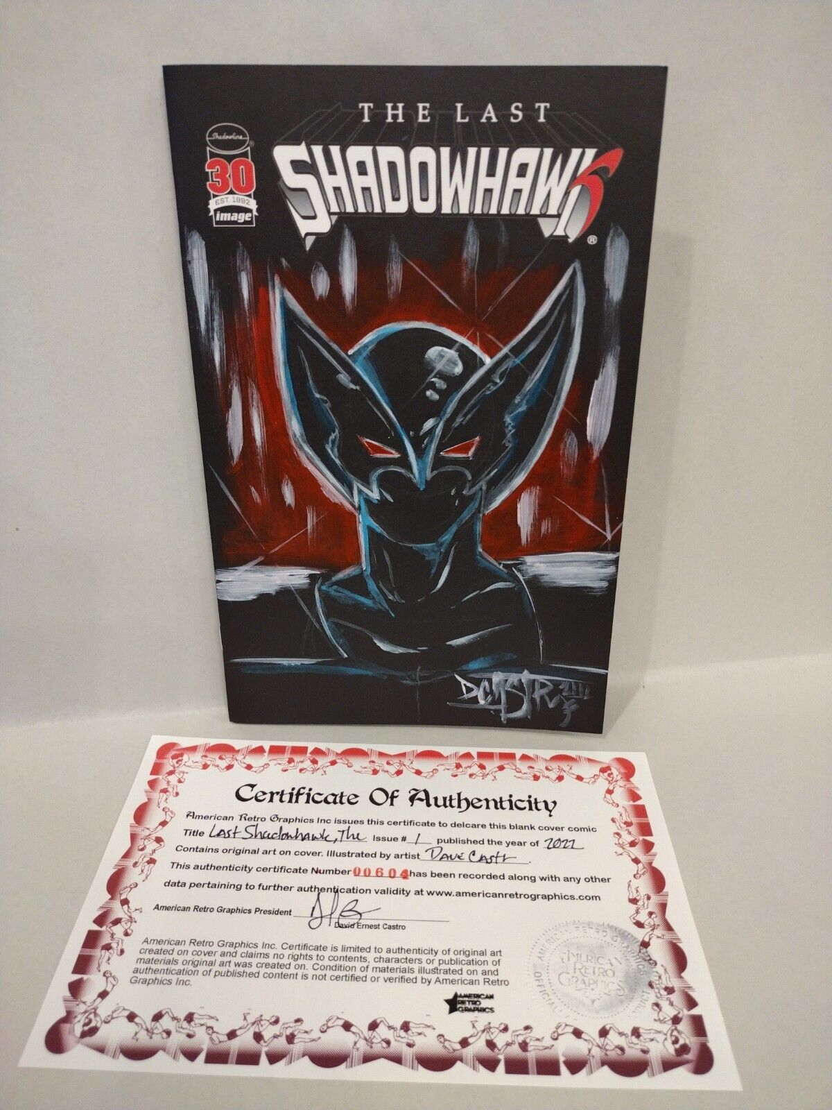 LAST SHADOWHAWK 1 Blank Black Cover Variant Image Comic w Original DCastr Art