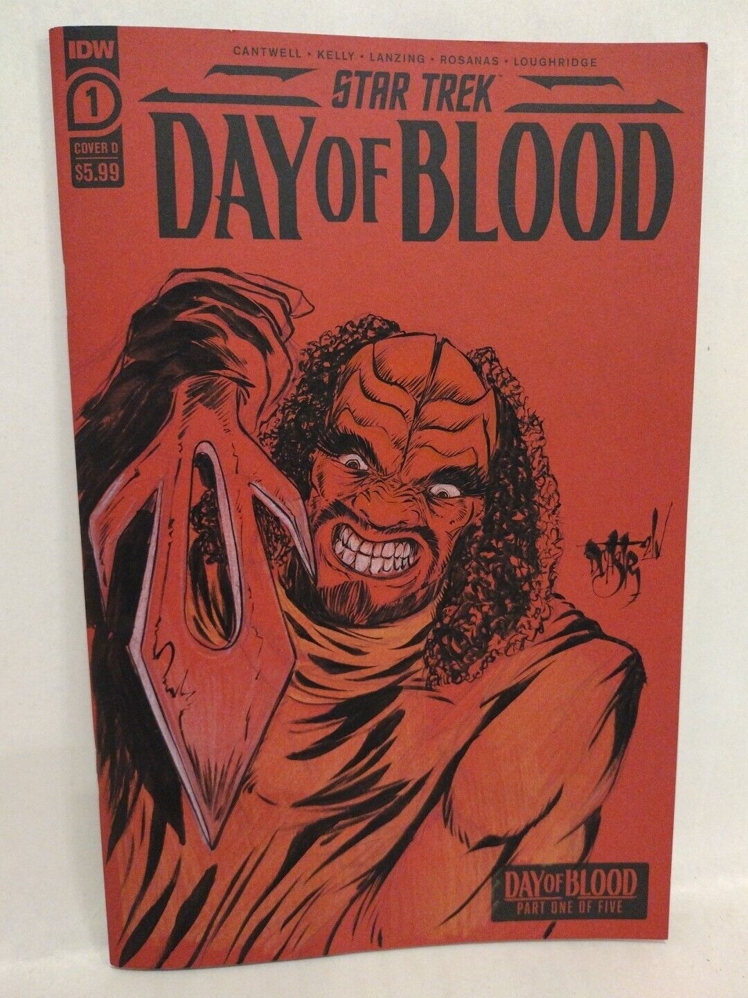 Star Trek Day Of Blood #1 (2023) IDW Cover D Red Blank Sketch Cover NM