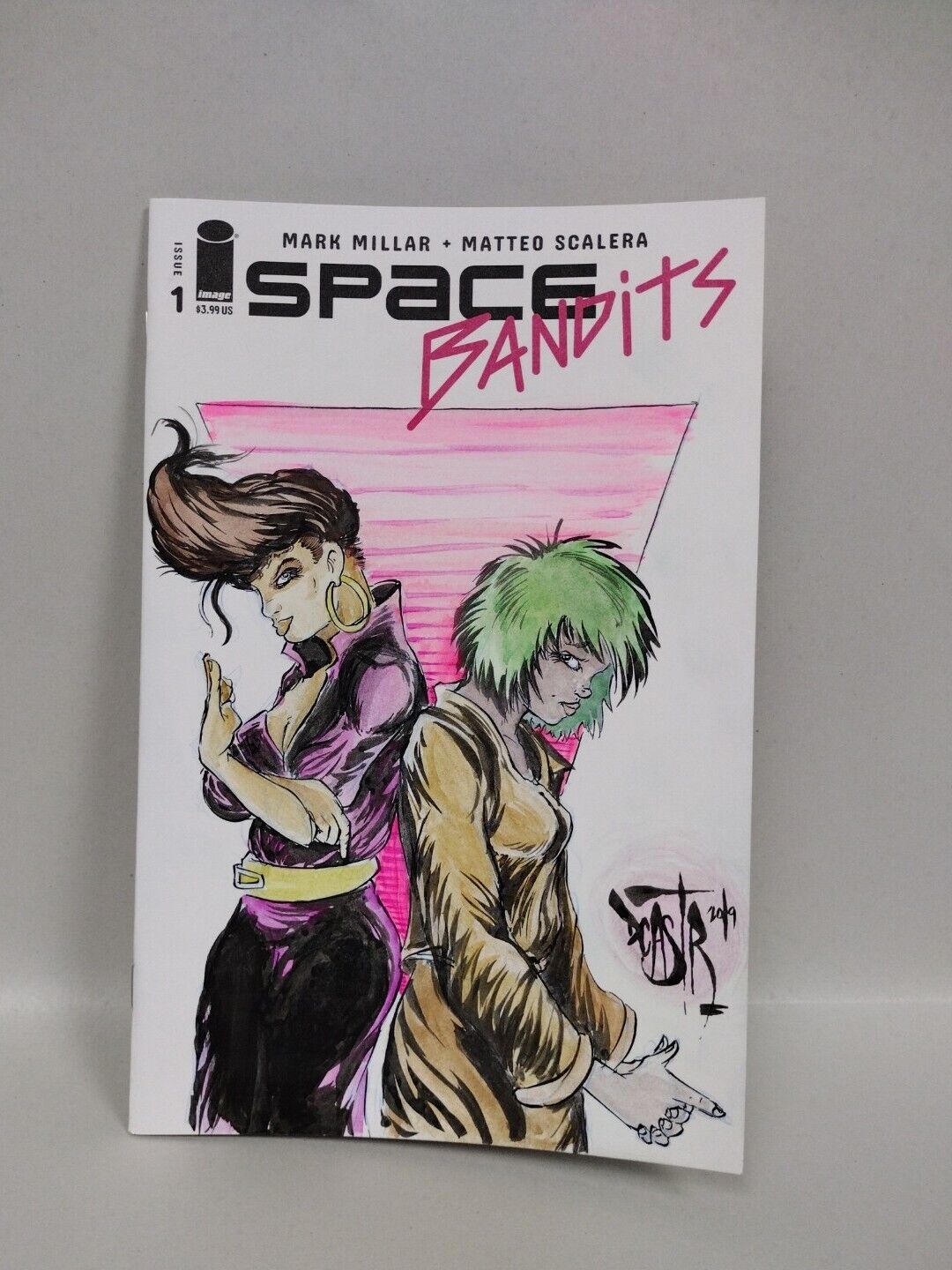 Space Bandits #1 Blank Cover Variant Comic W Original Dcastr Art ARG COA 132