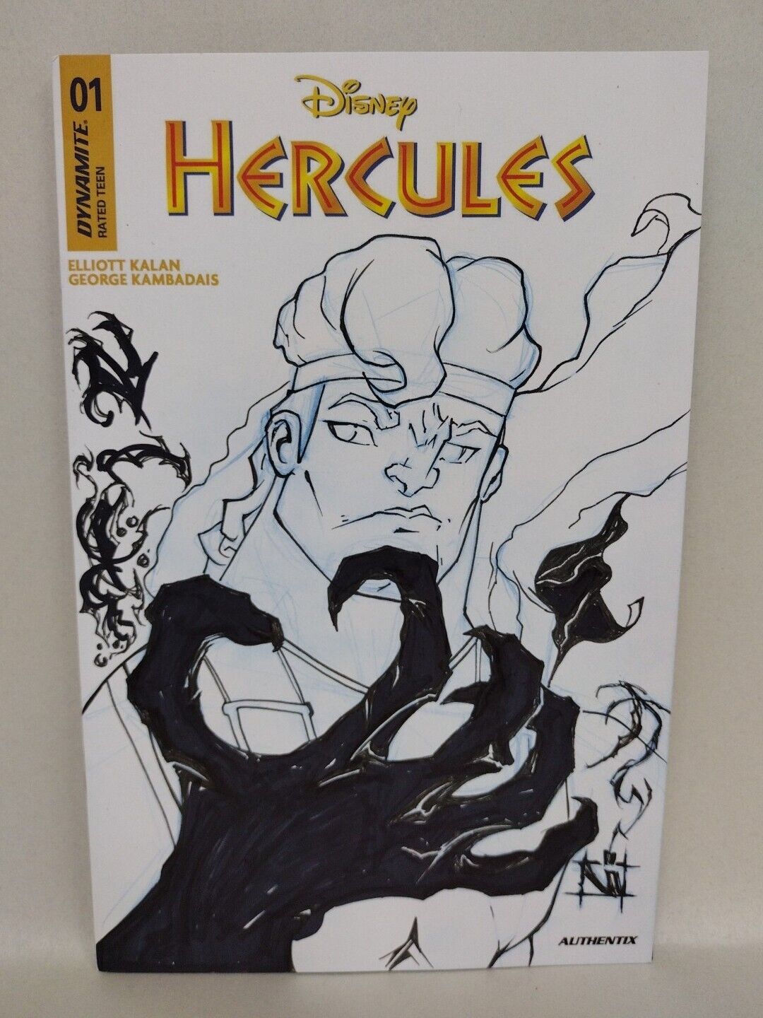 Hercules 1 (2024) Disney Dynamite Sketch Cover Comic W Original Jose JAG Guillen