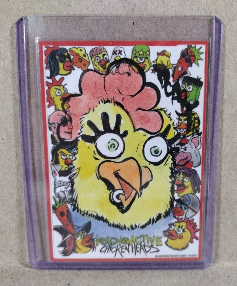 Radioactive Chicken Heads Exclusive Sketch Card W Original Punky Rooster Art