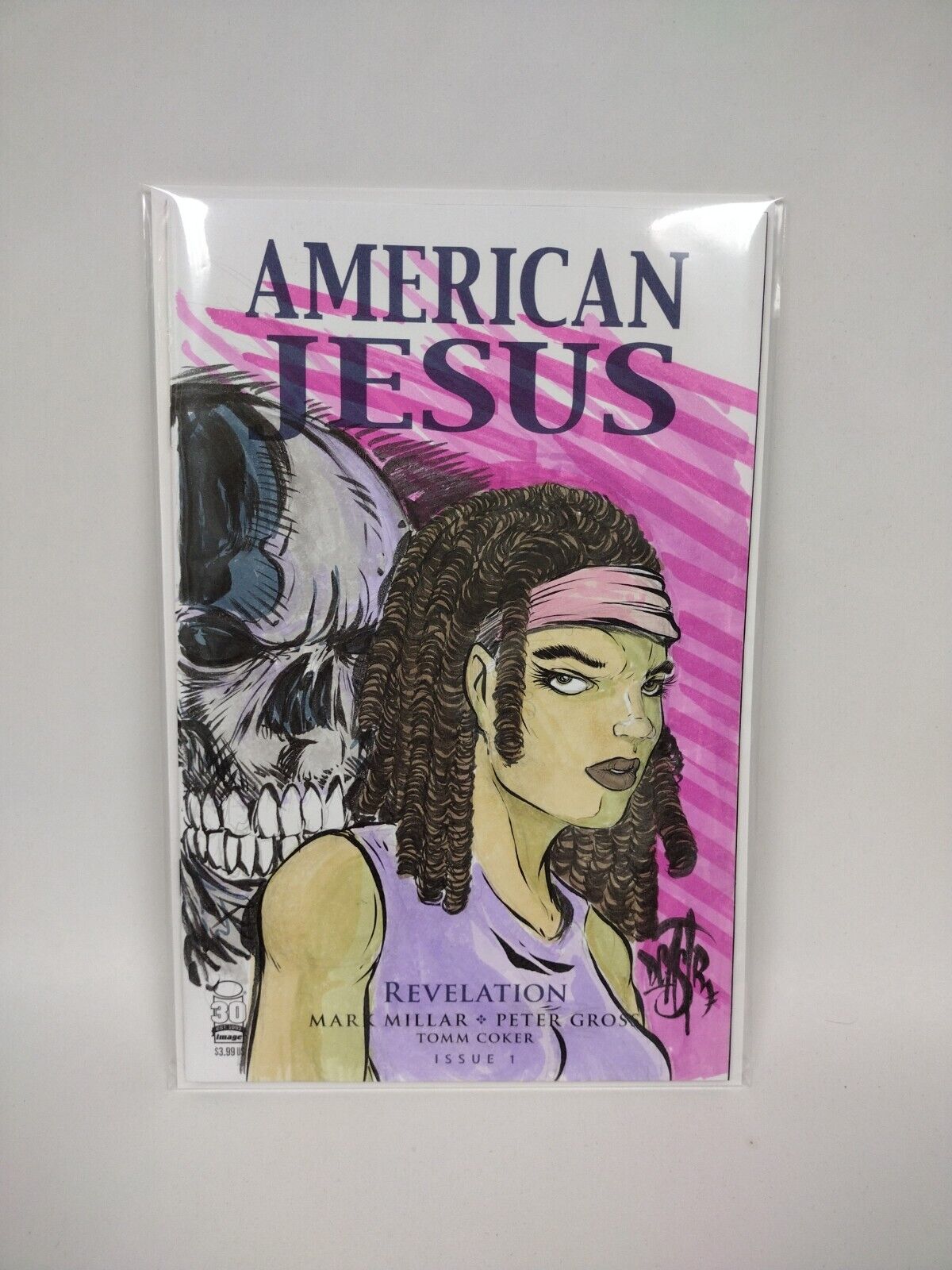 AMERICAN JESUS: REVELATION #1 Blank Cover Variant Original DCastr Art COA