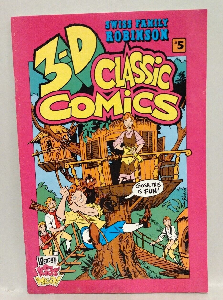 Wendy's 3-D Classic Comics (1994) Complete Set #1 2 3 4 5 W Glasses