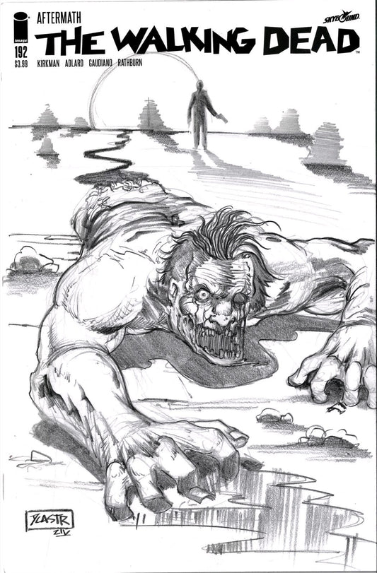 WALKING DEAD #192 (2019) Image Comic Sketch Cover w Original Dave Castr Art
