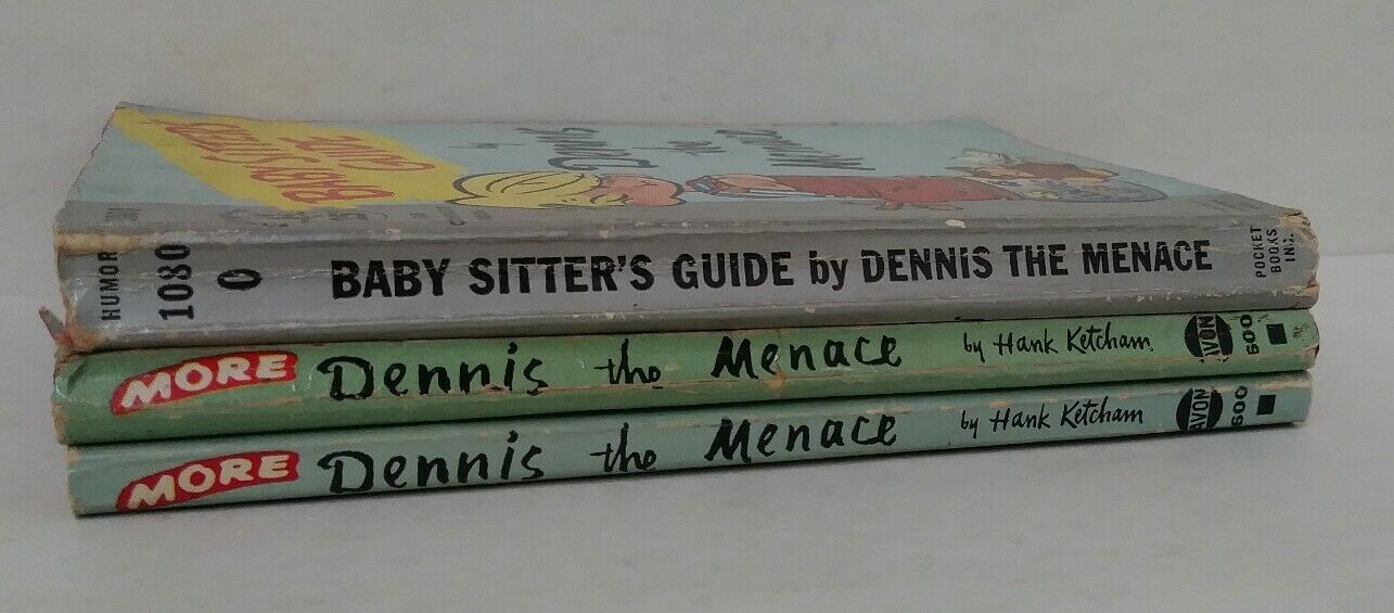 Lot Of 3 Dennis The Menace (1954) Softcovers Hank Ketcham Avon Pocketbooks