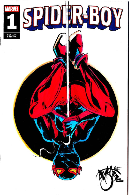 Spider-Boy #1 (2024) Marvel Sketch Cover Variant Comic W Original Dave Castr Art