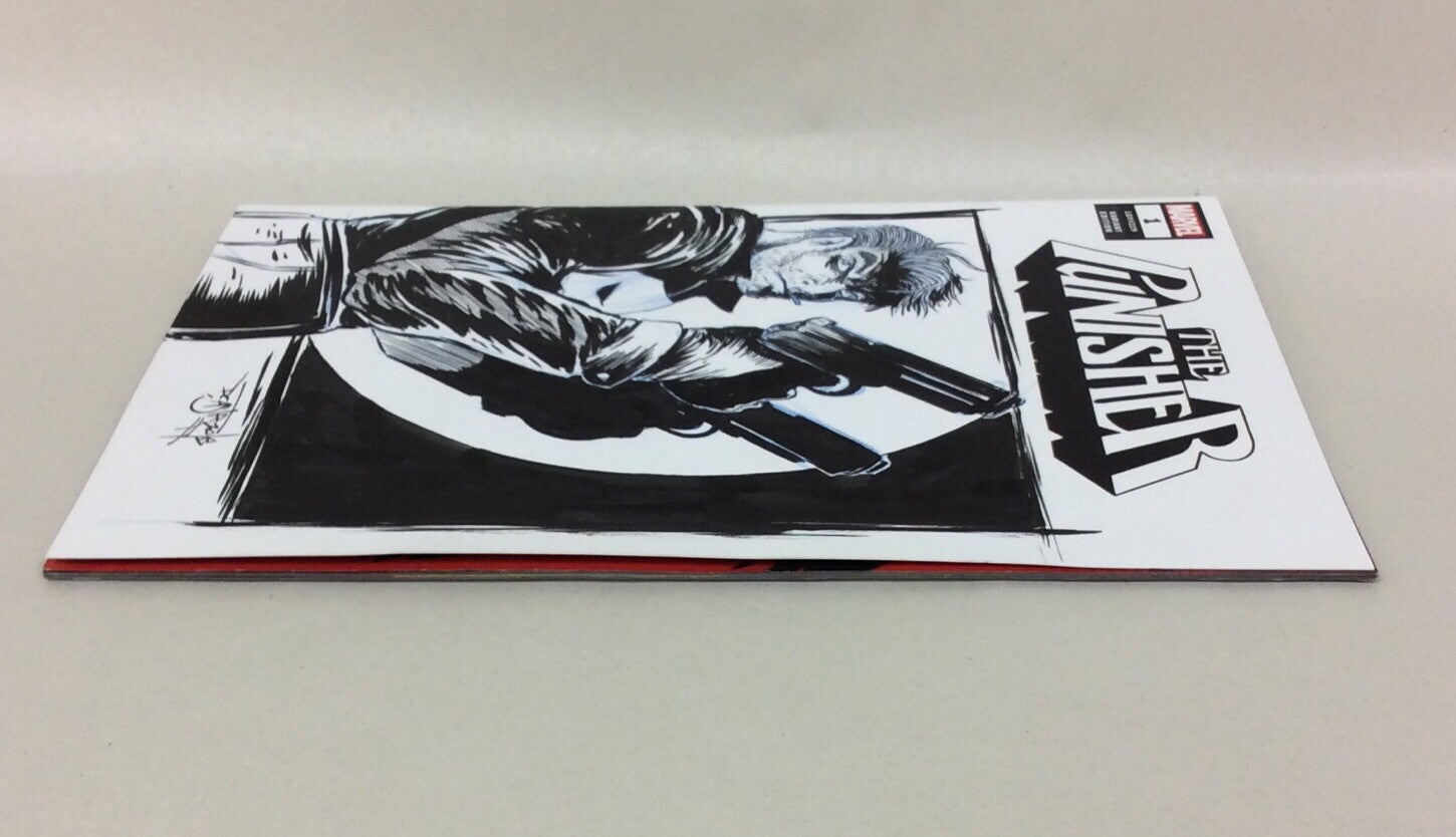The Punisher #1 (2018) Marvel Sketch Cover Variant Comic W Original Art DCastr