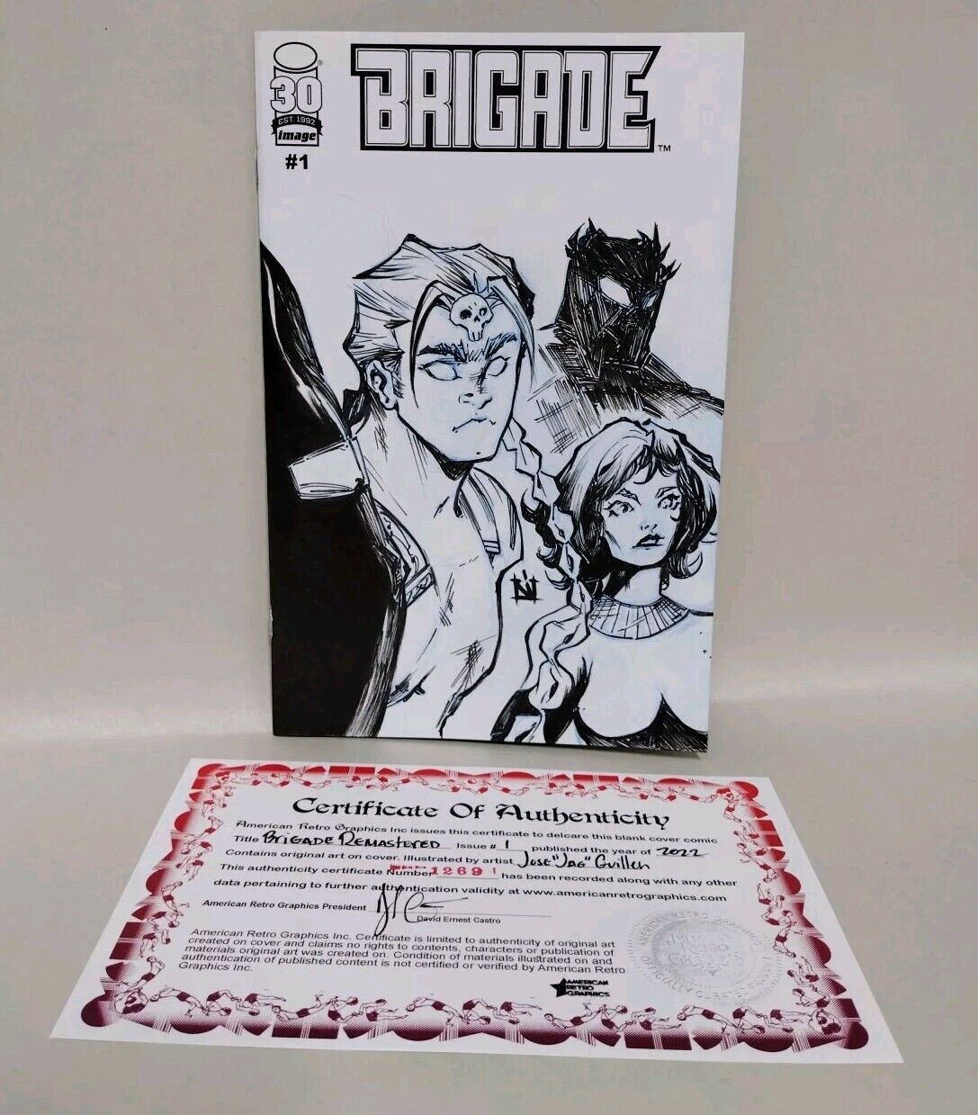 Brigade Remastered #1 (2022) Image Comic Sketch Cover Variant W Original JAG Art