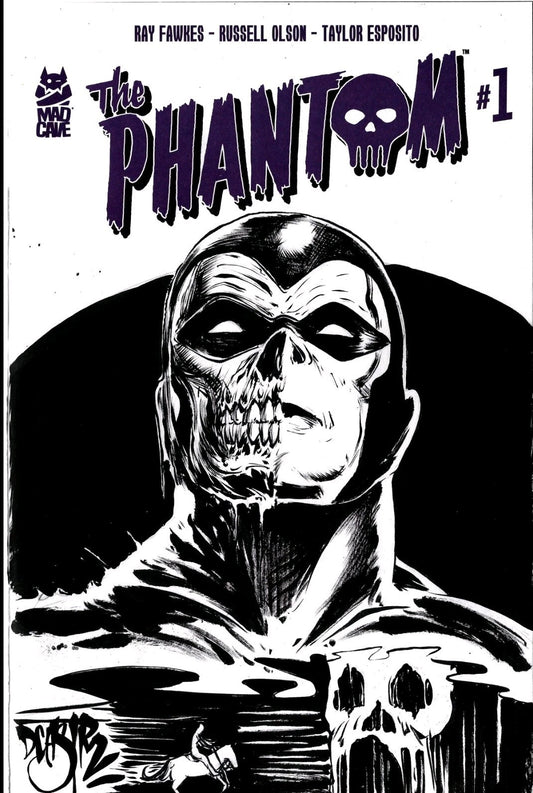 Phantom #1 (2025) Mad Cave Sketch Cover Variant Comic W Original Dave Castr Art