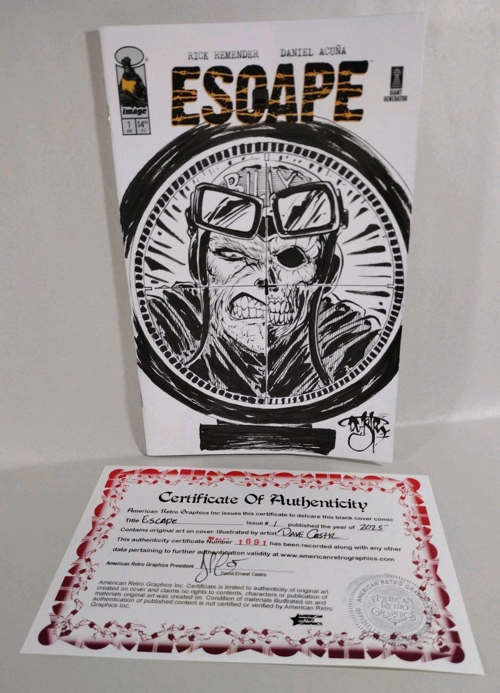 Escape 1 (2025) Image Comic Sketch Cover Variant W Original Dave Castr Billy Art