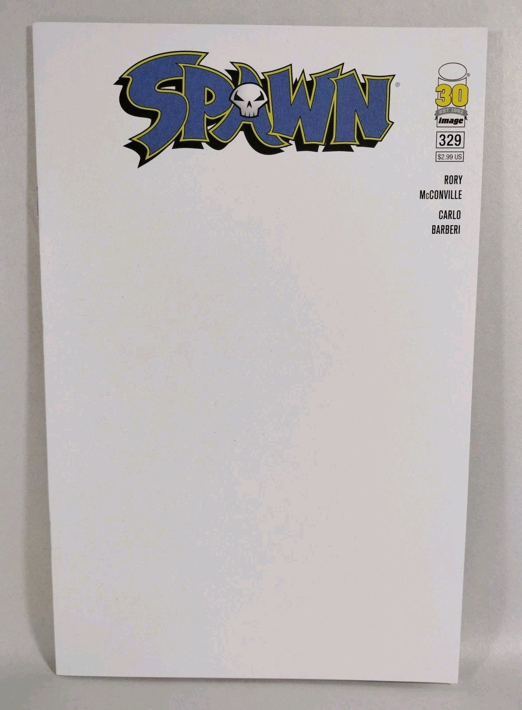 Spawn #329 (2022) Image Comic Blank Sketch Cover Variant Carlo Barberi NM 