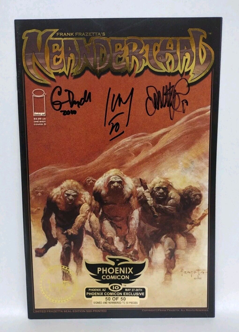 Frank Frazetta Neanderthal #1 Image Comic One Shot Phoenix Exclusive Signed #'d