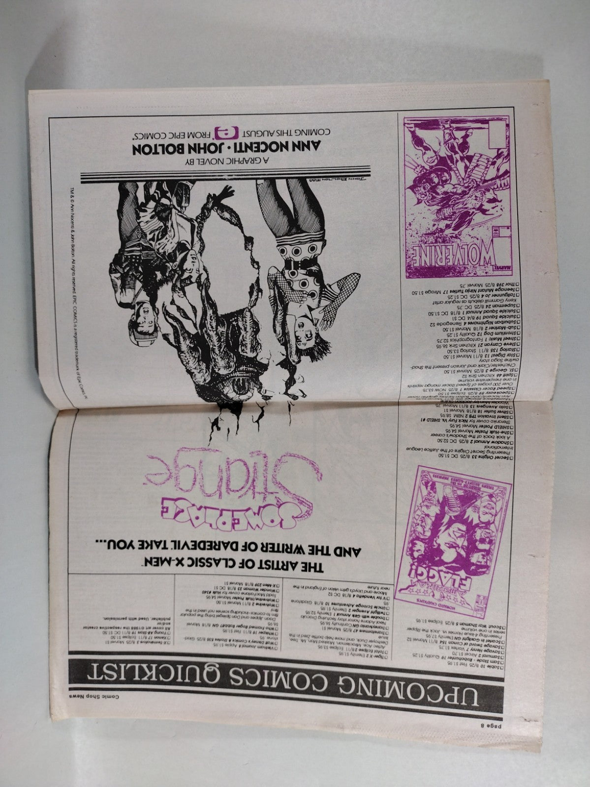 Comic Shop News #60 (1988) August 24th Newsletter Something Strange Continuity