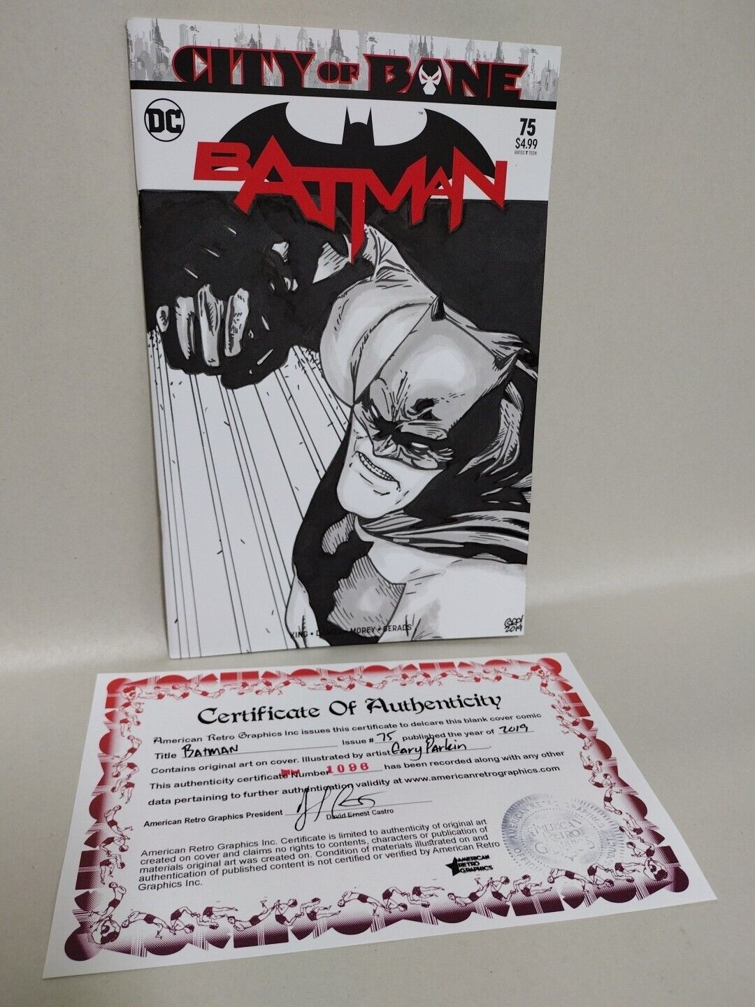 Batman 75 (2019) DC Comic Blank Sketch Variant Cover W Original Gary Parkin Art 