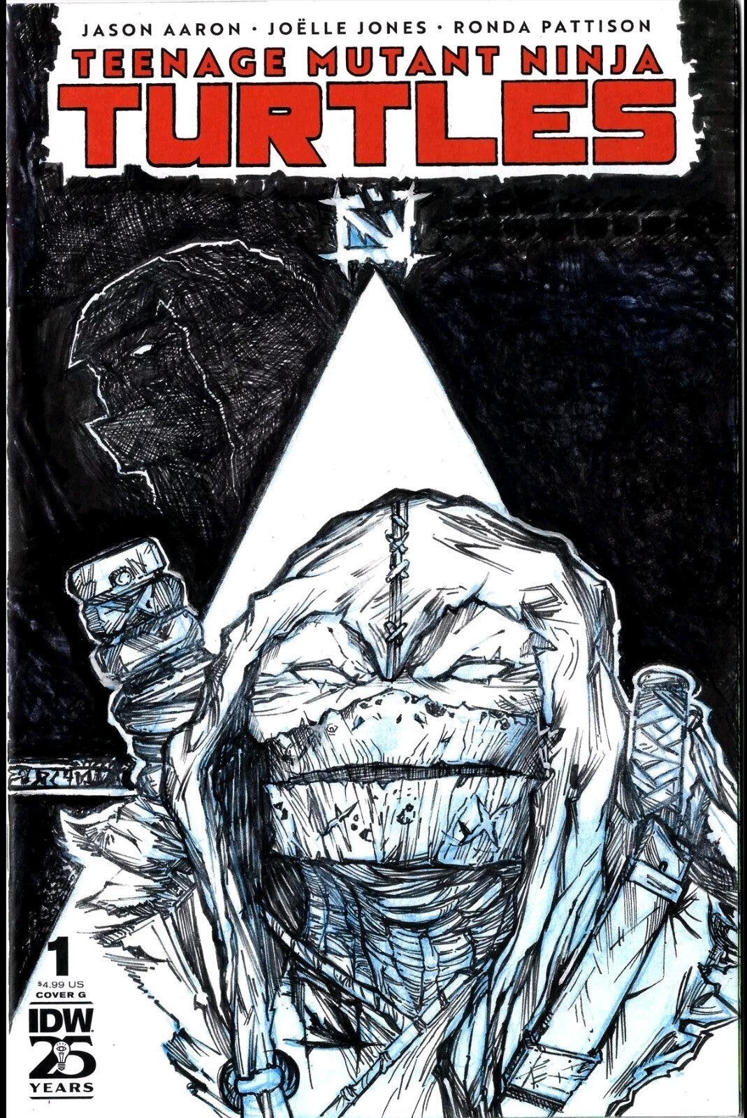 Teenage Mutant Ninja Turtles 1 (2024) IDW Sketch Cover Var W Original JAG Art