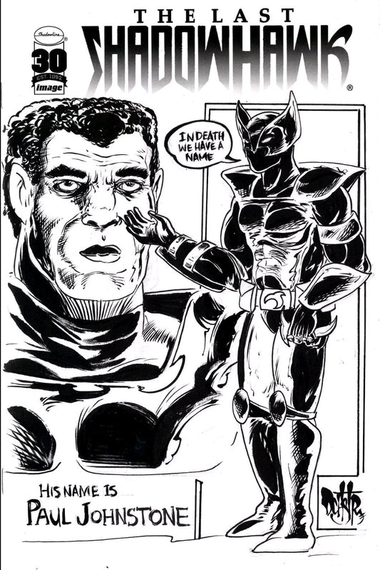 THE LAST SHADOWHAWK #1 Blank Cover Variant Image Comic w Original DCastr Art COA