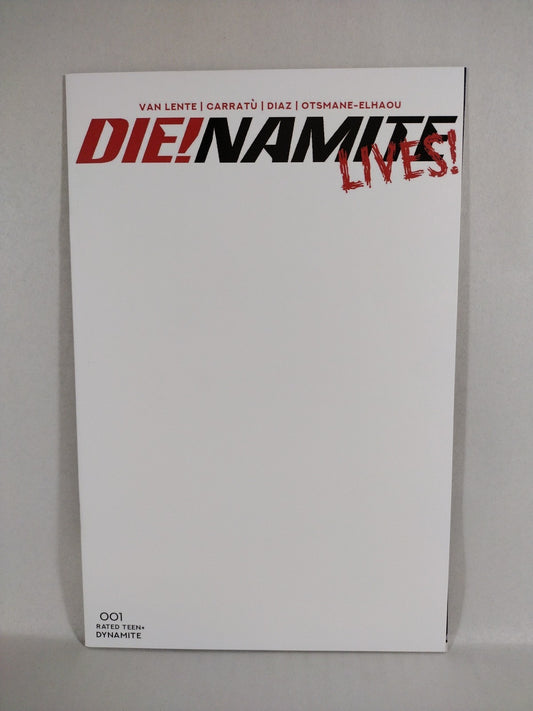 DIE!NAMITE LIVES #1 (2021) Dynamite Blank Sketch Variant Cover Comic NM
