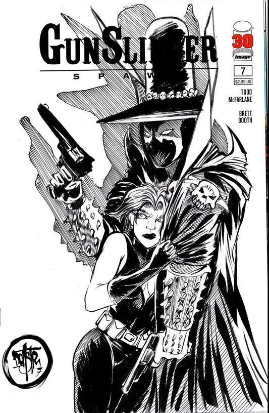 Gunslinger Spawn 7 (2022) Image Sketch Cover Variant Comic W Original DCastr Art