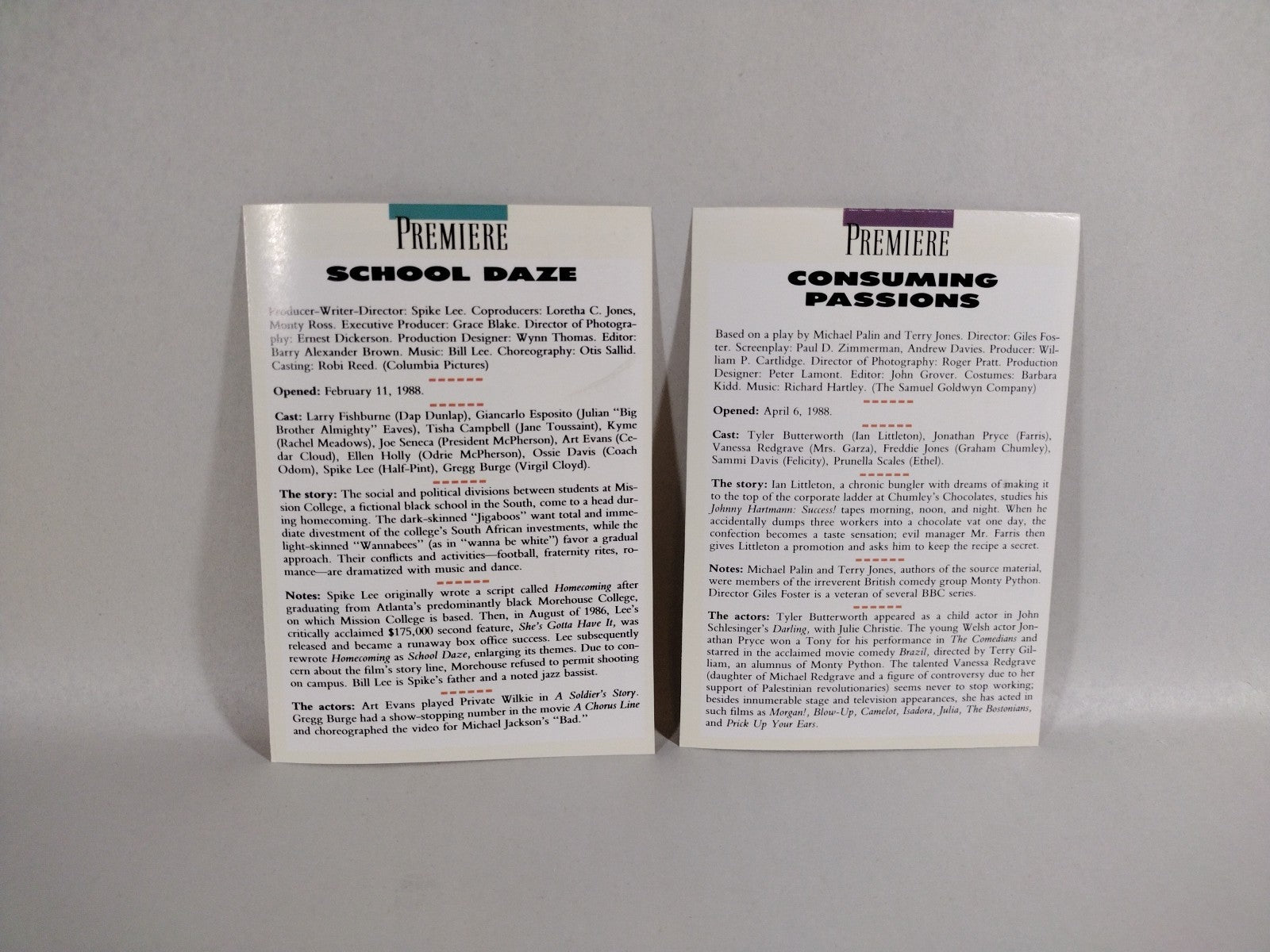 Premiere Magazine Movie Poster Card Insert Collection Lot Of 18 Hellrasier