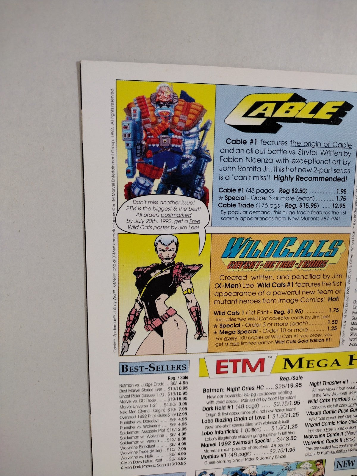 Rare Wizard Magazine (1992) Jim Lee All-Star Fanfest San Diego Padres Giveaway