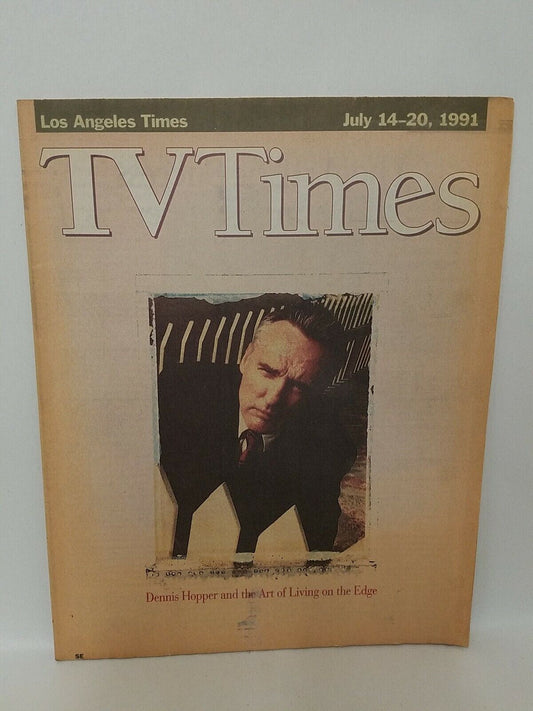 TV Times (1991, Los Angeles) July 14-20 Dennis Hopper Cover Personal Article 