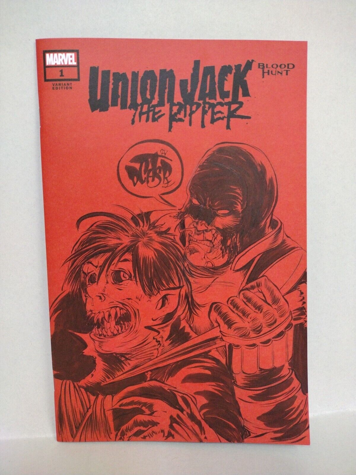 Union Jack The Ripper Blood Hunt #1 Marvel Red Sketch Var W Original DCastr Art