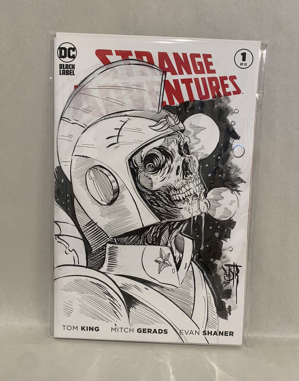 STRANGE ADVENTURES #1 Blank Variant Cover Comic 2020 W Original Art Dave Castr