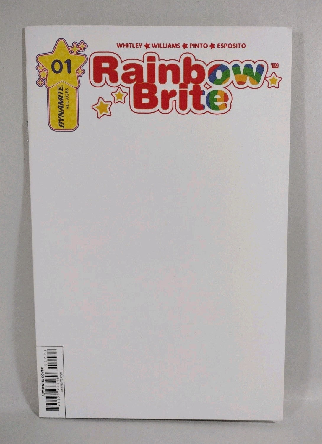 Rainbow Brite #1 Blank Sketch Variant Dynamite Entertainment Comics NM