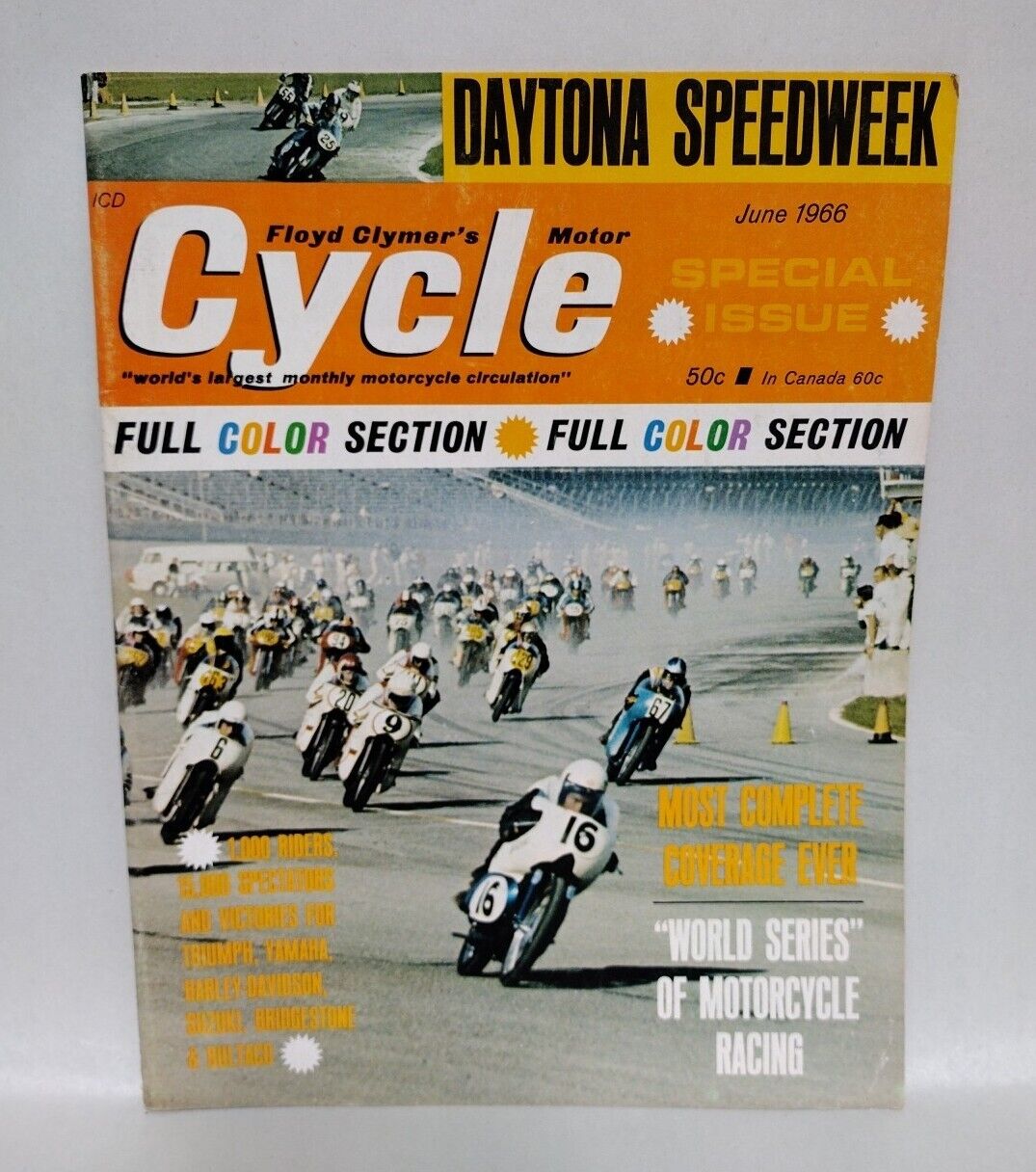 Cycle (1966) Motorcycle Magazine Floyd Clymer Lot June July August 