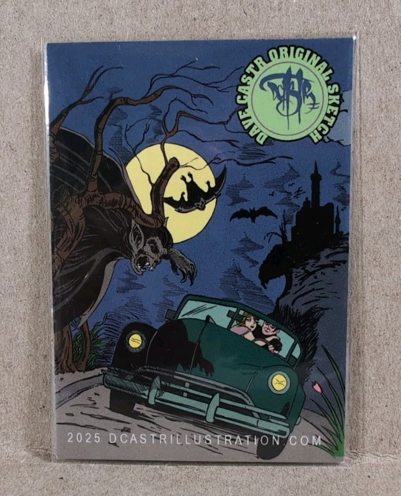 Dave Castr Crusin (2025) OAC Sketch Card W Original Leprechaun Horror Art