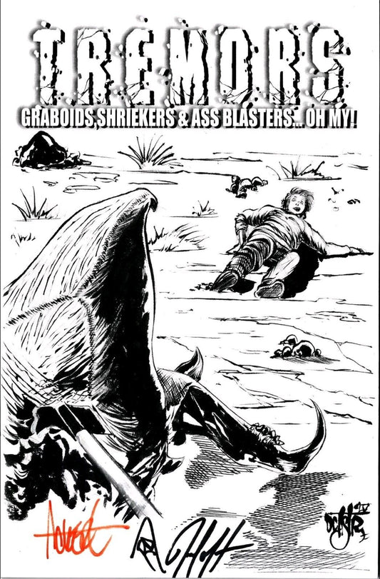 TREMORS #1 (2024) Aequitas Comic Sketch Cover W Original Dave Castr Graboid Art