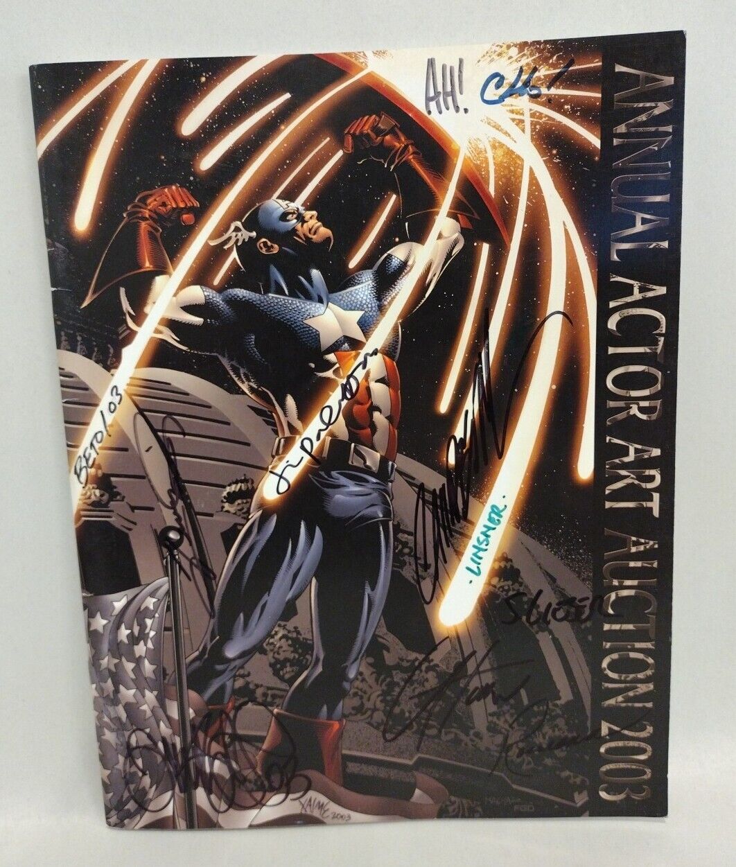 Annual Actor Art Auction 2003 Program  Signed Frank Cho Beto J Scott Campbell ++