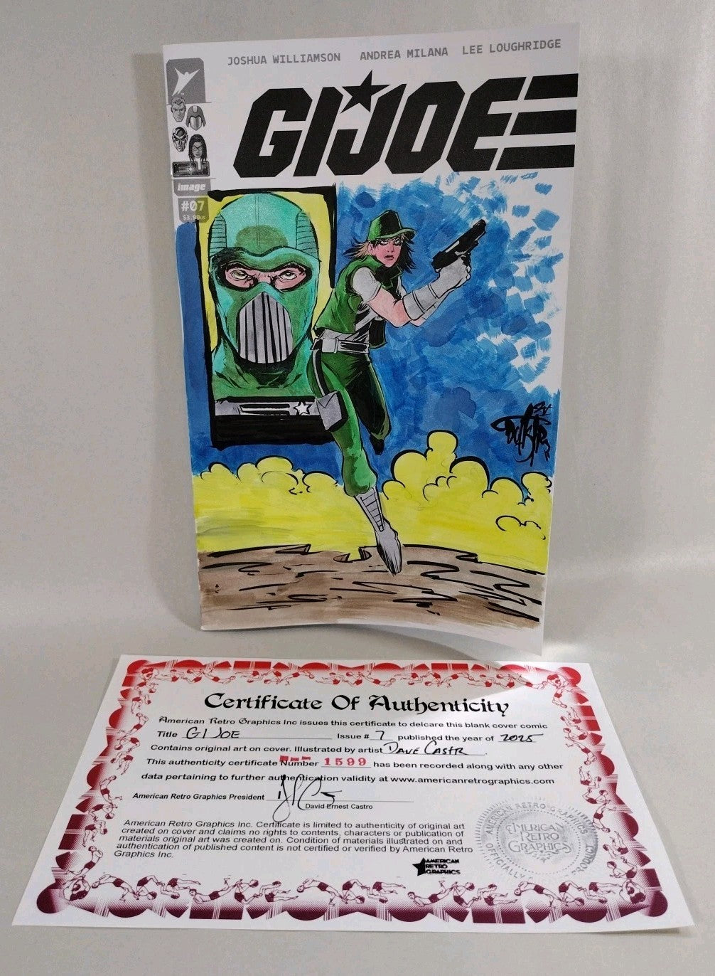 GI Joe #7 Image 2025 Sketch Cover Variant Comic W Original DCastr Lady Jaye Art