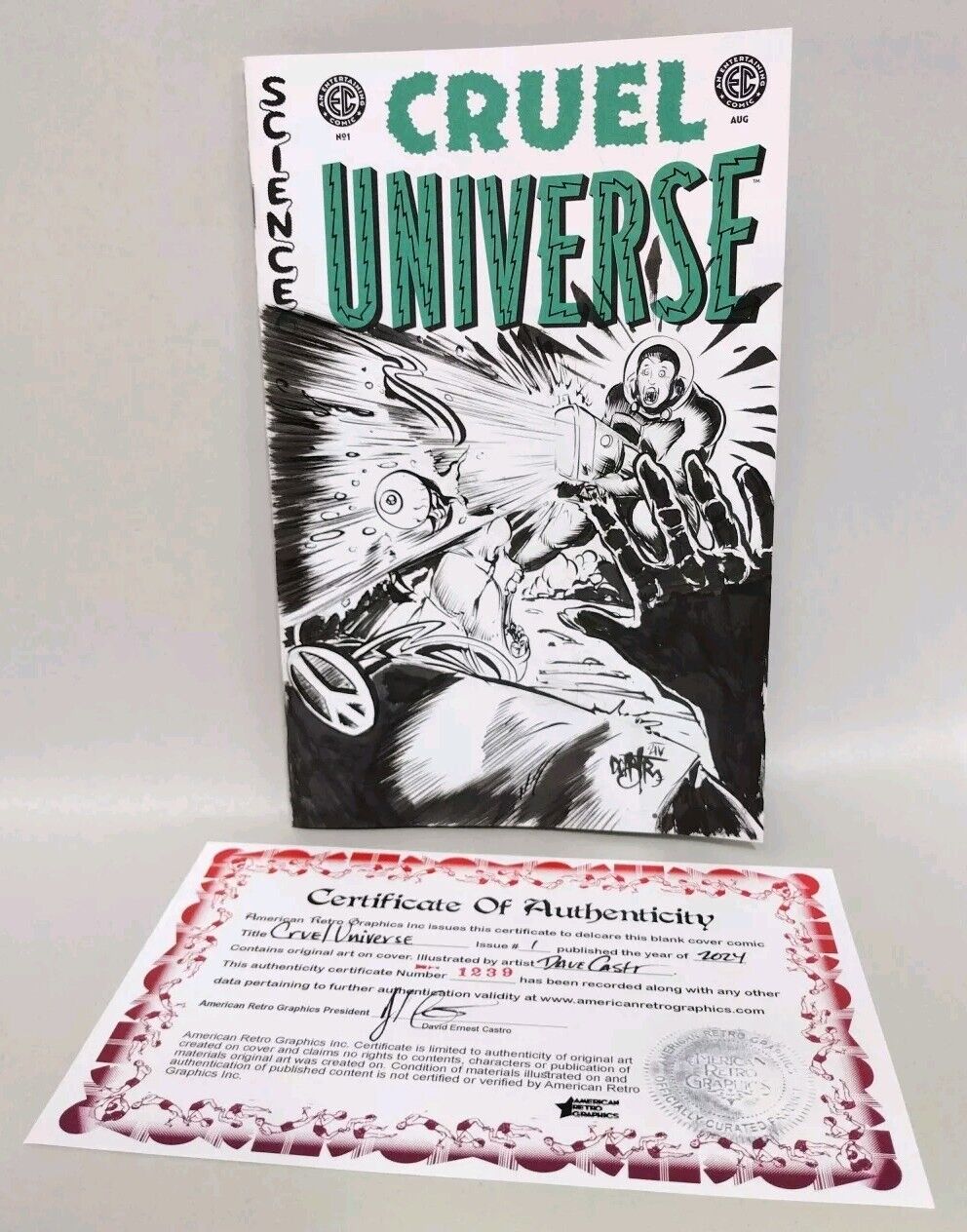 Cruel Universe #1 (2024) Oni EC Comic Sketch Cover Variant W Original DCastr Art