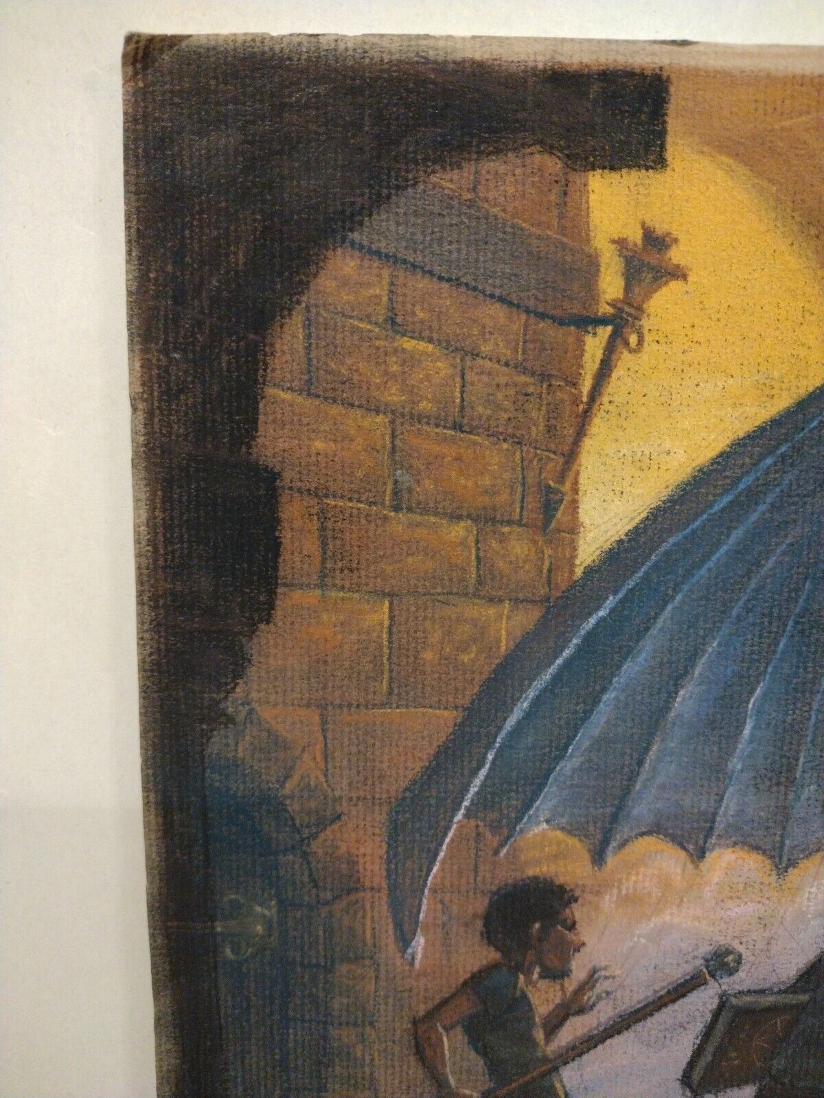 Original Doug Lefler (1984) Fantasy Oil Pastel Illustration Set Wolves Dragon 