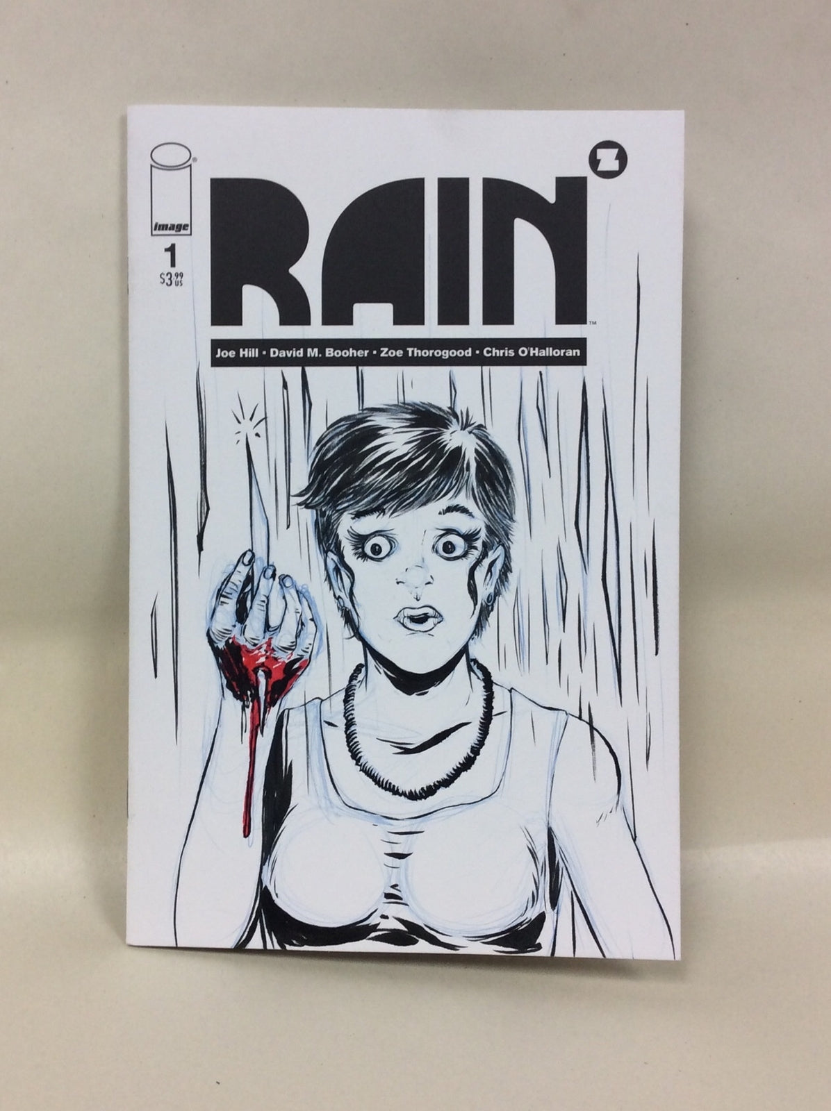 Rain #1 (2022) Image Sketch Cover Variant Comic W Original Art Dave Castr Art