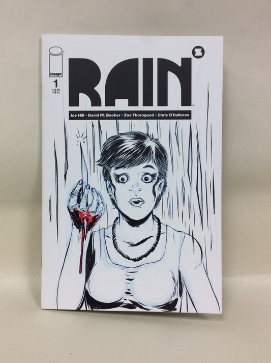 Rain #1 (2022) Image Sketch Cover Variant Comic W Original Art Dave Castr Art