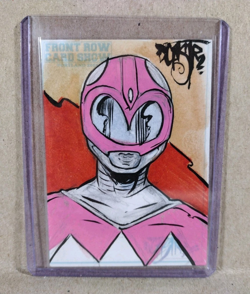 DCastr (2025) Front Row Show Exclusive Sketch Card W Original Pink Ranger Art