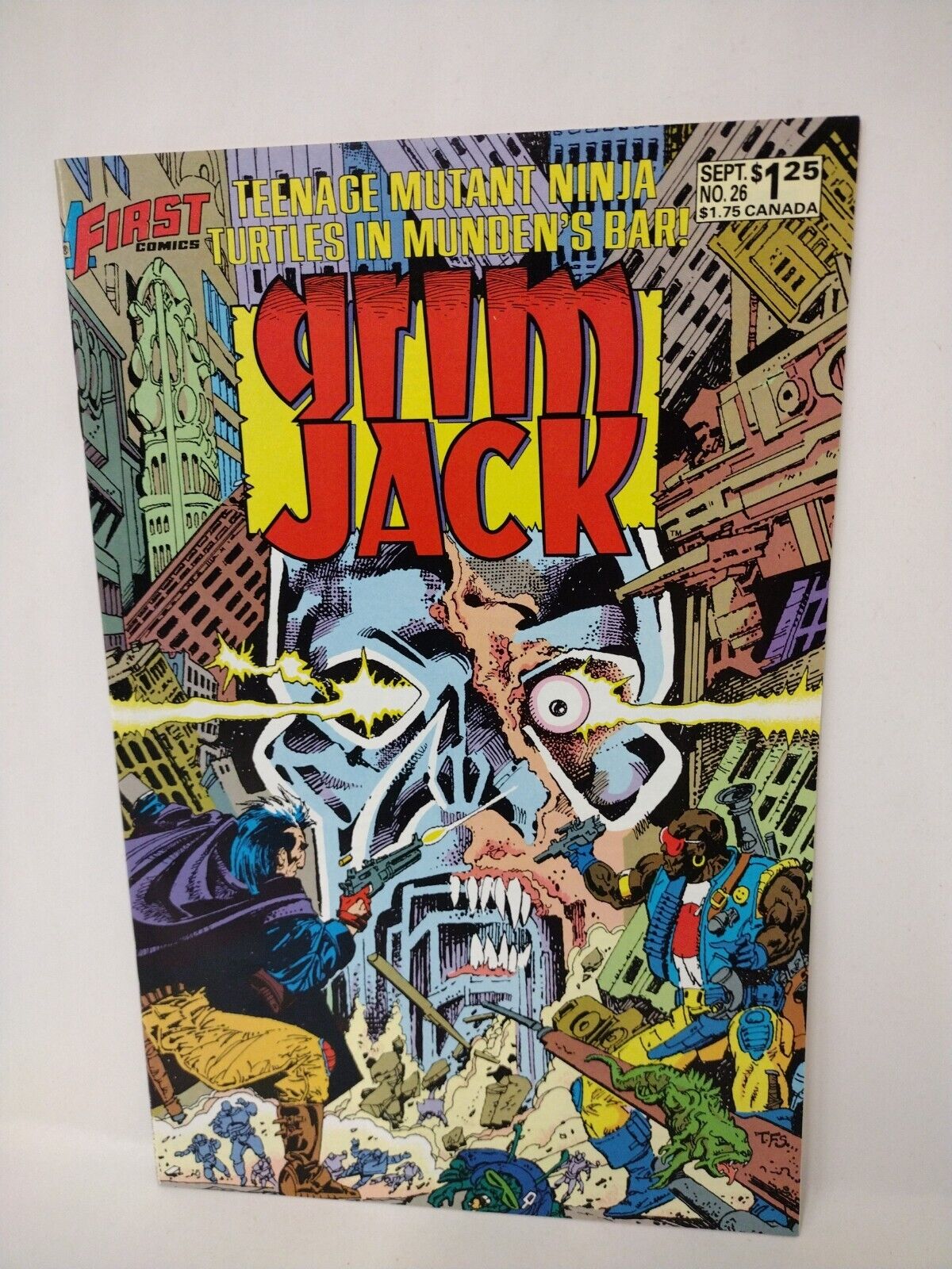 Grim Jack #26 (1986) TMNT Munden's Bar First Comic Ninja Turtles in Color