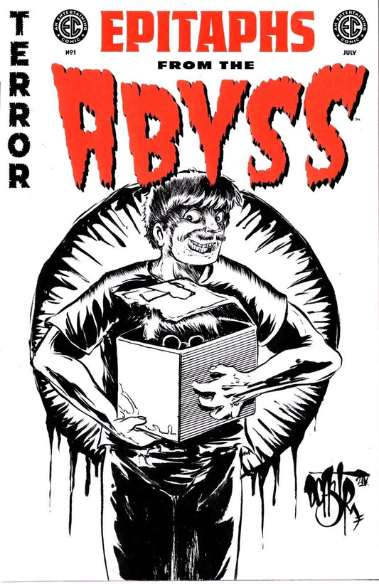 Epitaphs From The Abyss 1 (2024) EC Comic Sketch Cover Var W Original DCastr Art