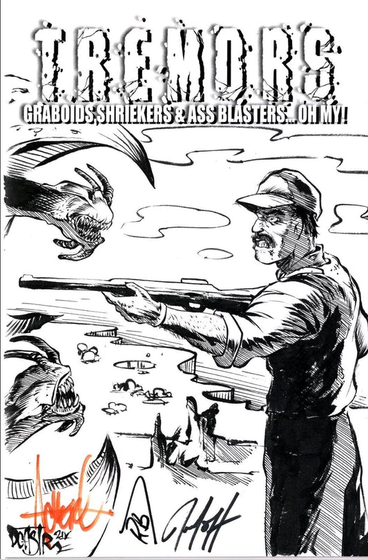 TREMORS #1 (2024) Aequitas Comic Sketch Cover W Original DCastr Burt Gummer Art