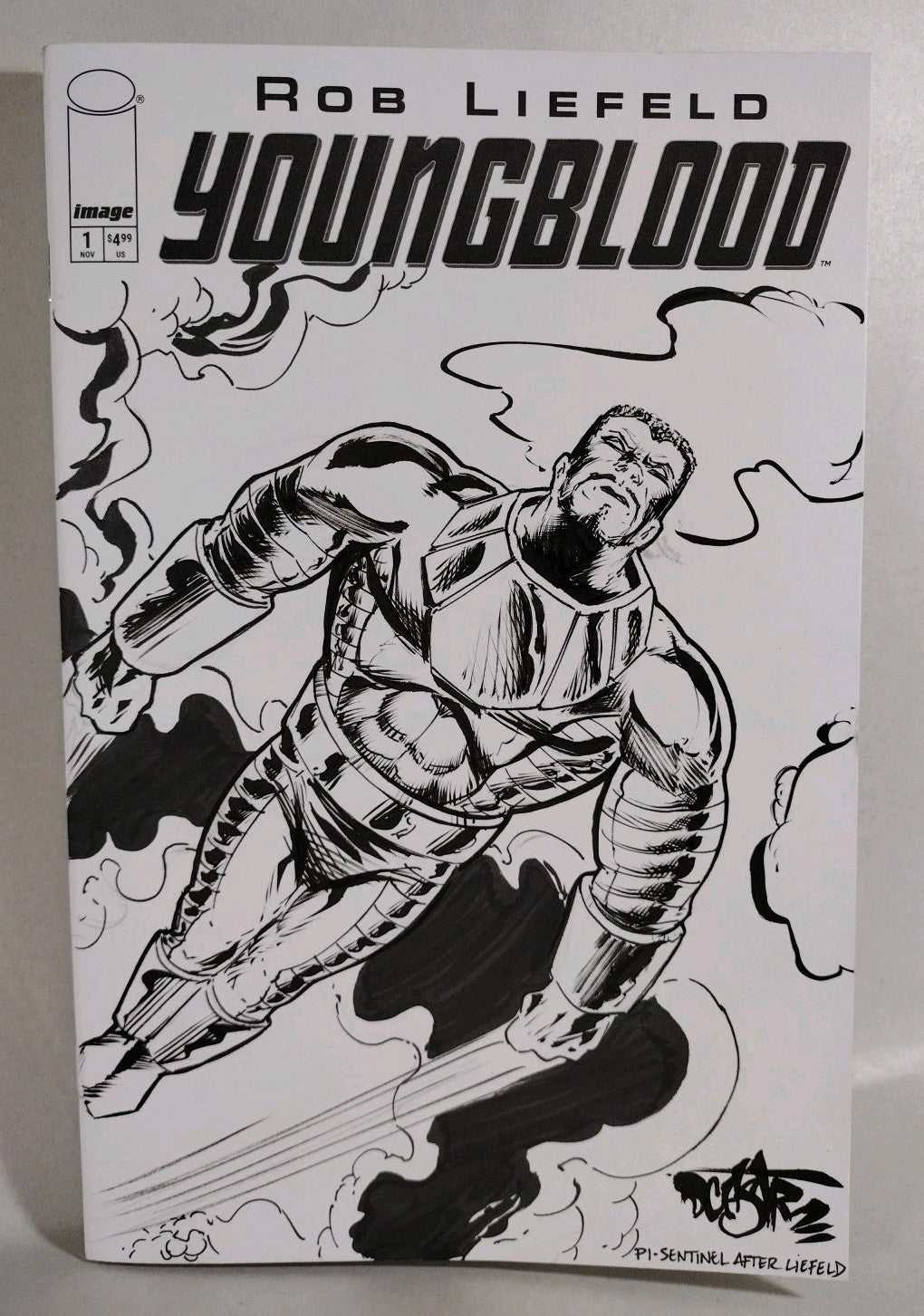 Youngblood #1 (2025) Rob Liefeld Image Sketch Cover Comic W Original DCastr Art