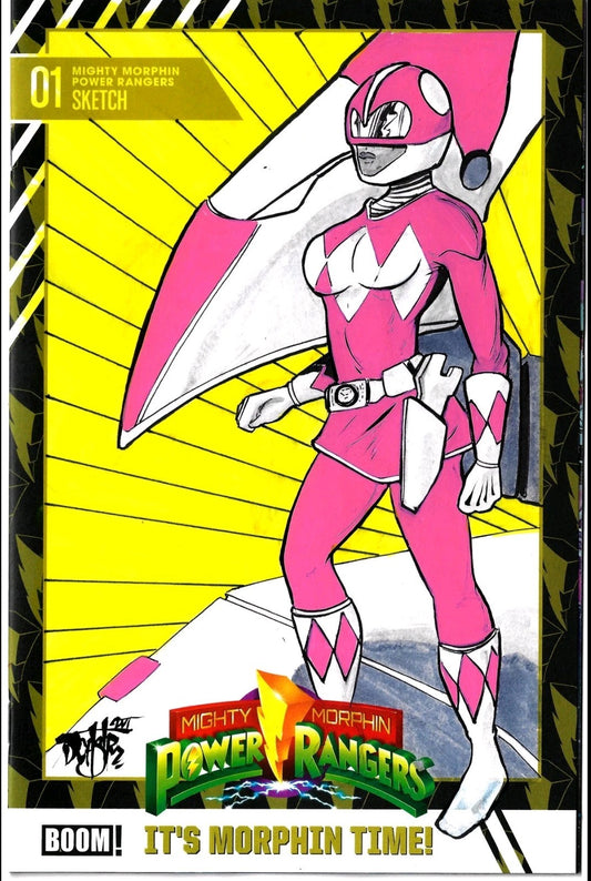Mighty Morphin Power Ranger 1 (2026) Boom Sketch Cover W Original Dave Castr Art