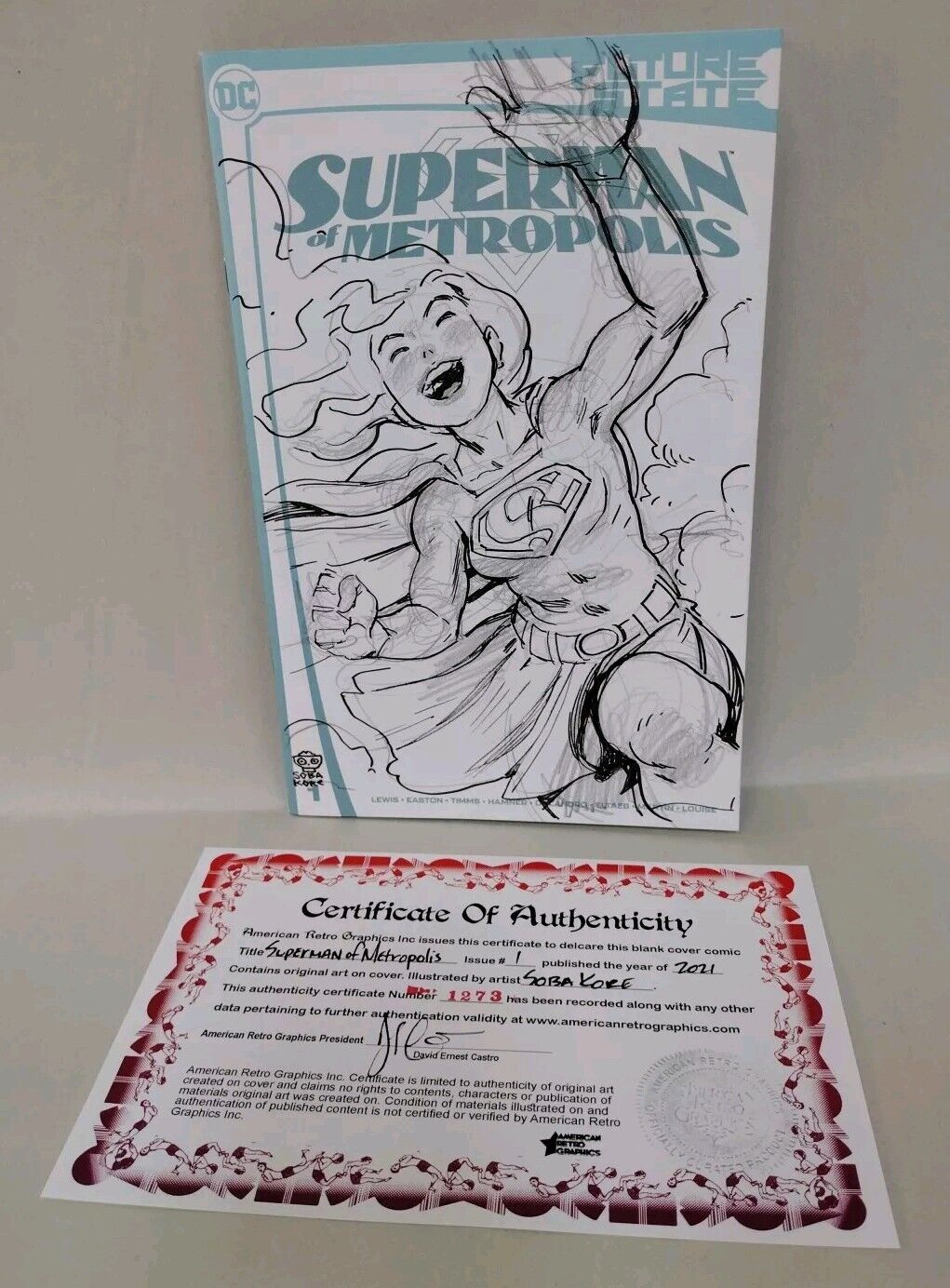 Superman Of Metropolis #1 (2021) DC Sketch Cover Comic W Original Soba Kore Art