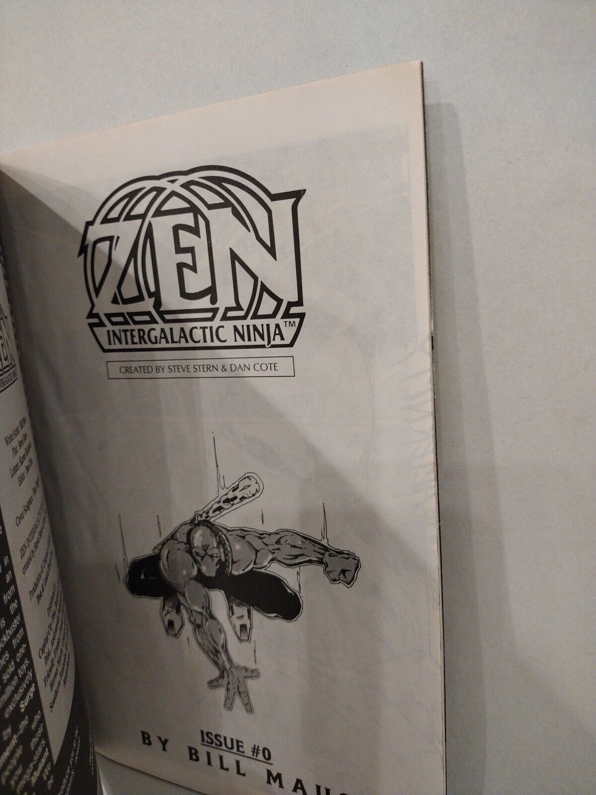 Zen Intergalactic Ninja 0 (1993) Entity Comic Special Signed Bill Maus NM