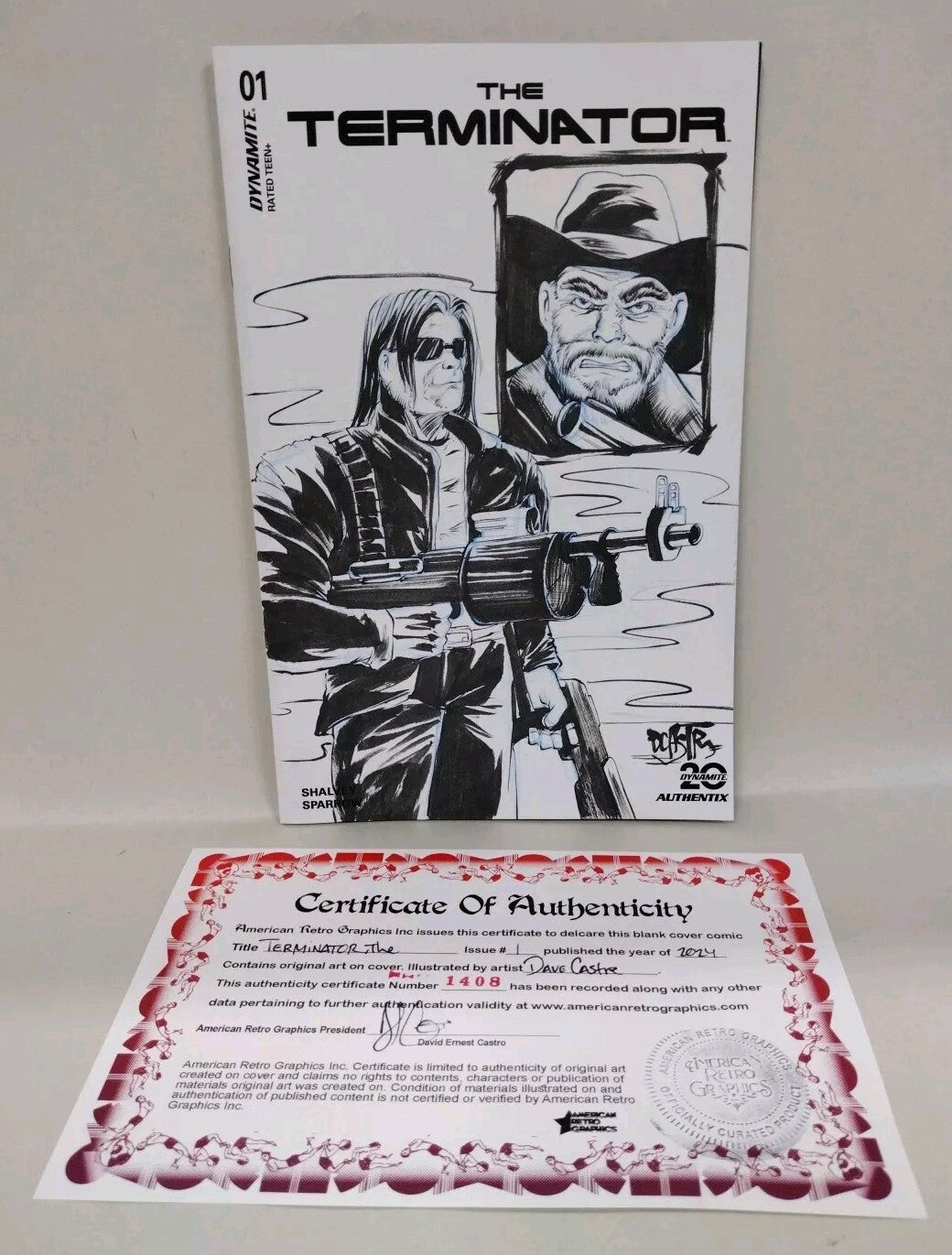 Terminator #1 (2024) Dynamite Comic Sketch Variant Cover W Original DCastr Art
