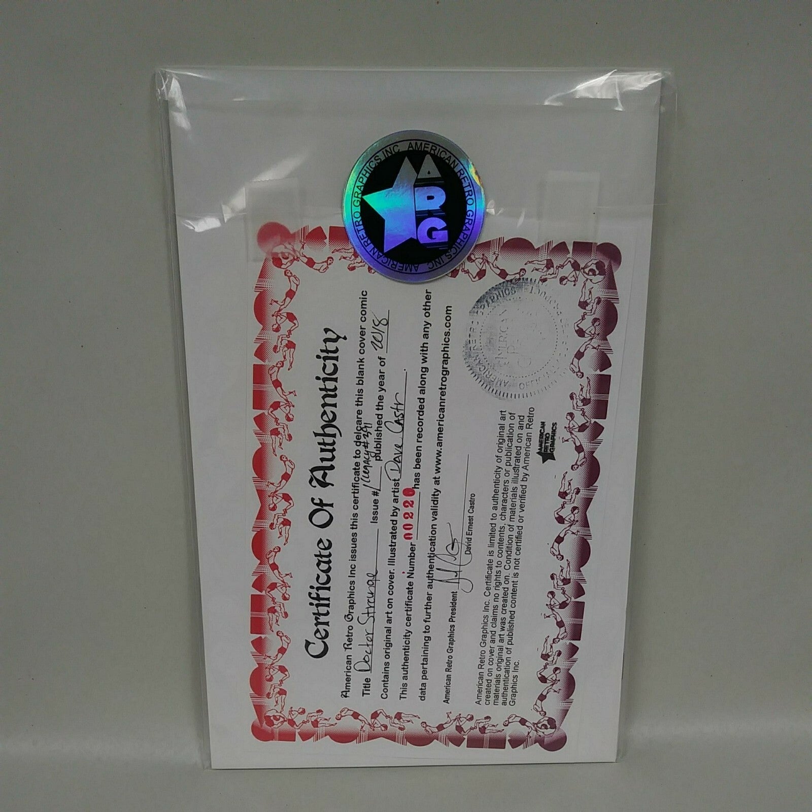 Doctor Strange (2018) #1 Sketch Cover Variant Comic W Original Dave Castr Art